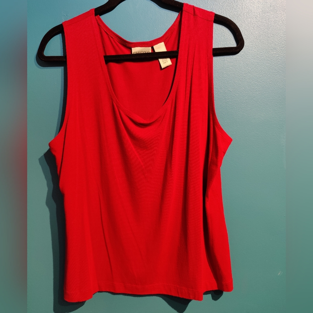 Red size 2 chicos sleeveless tank.